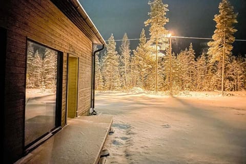 Property building, Night, Natural landscape, Winter, Inner courtyard view