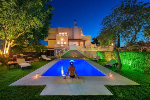 Night, Garden view, Pool view, Swimming pool