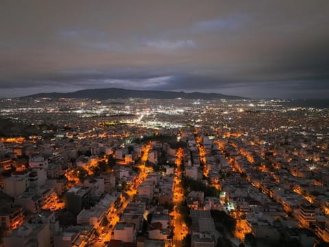 Night, Bird's eye view, City view, Mountain view