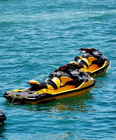 drag race jet ski Docked boat in Puerto Vallarta