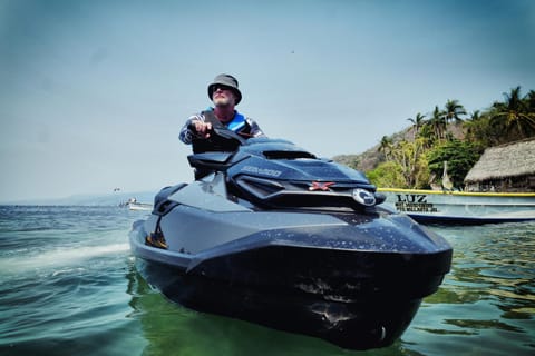 drag race jet ski Docked boat in Puerto Vallarta