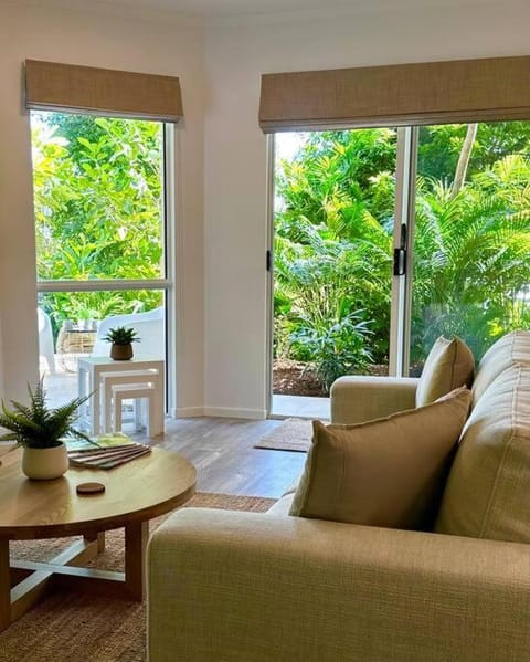 Living room, Seating area, Garden view