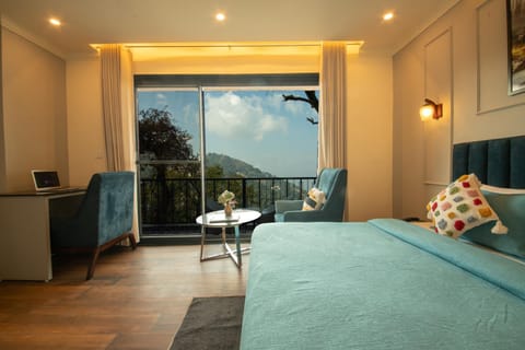 Bed, View (from property/room), Seating area, Bedroom