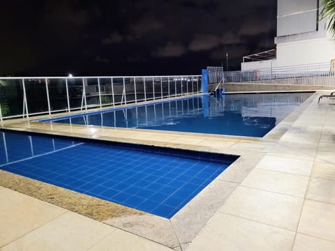 Night, Pool view, Swimming pool