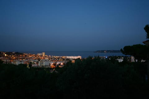 Night, City view, Sea view