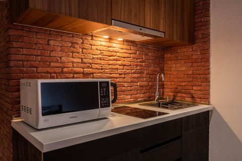 Kitchen or kitchenette, minibar