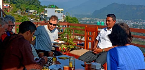 View (from property/room), Balcony/Terrace, Guests, Mountain view, group of guests