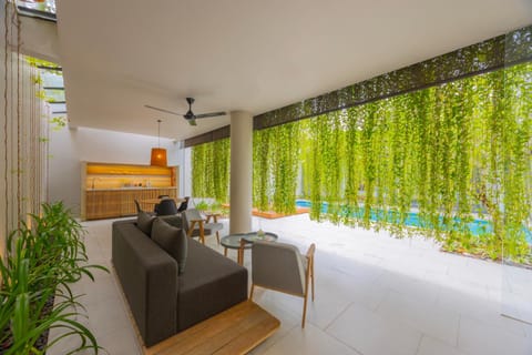 Living room, Pool view