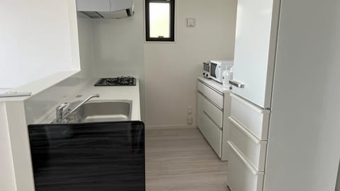 Kitchen or kitchenette, minibar, stove