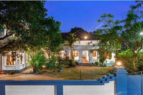 Property building, Night, Garden, Garden view