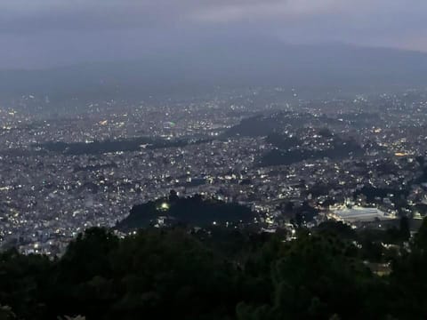 Nearby landmark, Night, Natural landscape, Bird's eye view, City view, Mountain view