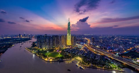 Property building, Night, Natural landscape, City view, Sunset