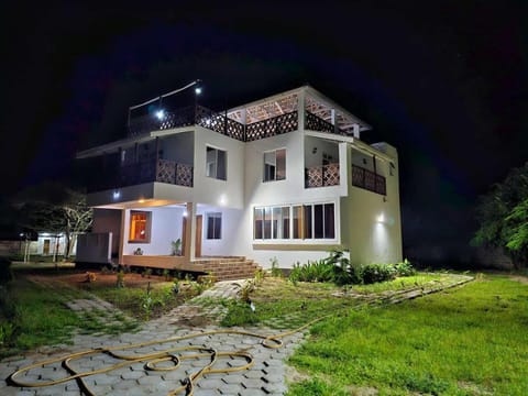 Property building, Night, Garden