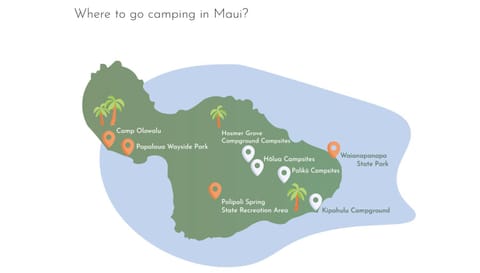 Embark on a journey through Maui with Aloha Glamp's jeep and rooftop tent allows you to discover diverse campgrounds, unveiling the island's beauty from unique perspectives each day Luxury tent in Paia