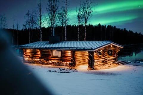 Property building, Night, Natural landscape, Winter