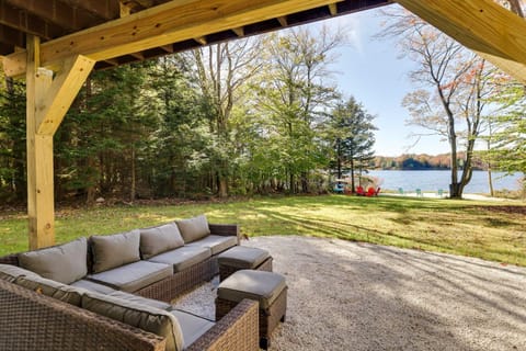 Luxury Pocono Lake House with Private Sunset Beach Haus in Coolbaugh Township