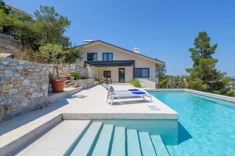 Patio, Pool view, Swimming pool, sunbed