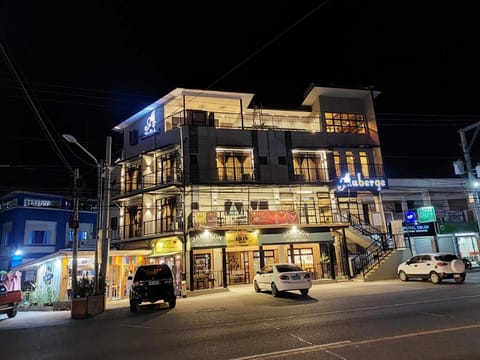 Property building, Night, Parking