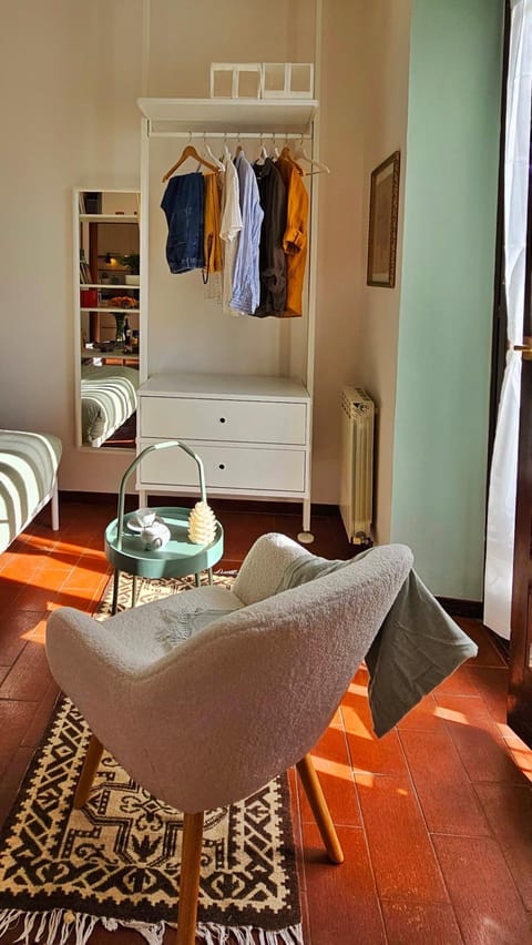 Seating area, wardrobe