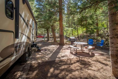 Fully Setup RV for Glamping #105 at Blue Spruce RV Park & Cabins House in La Plata County