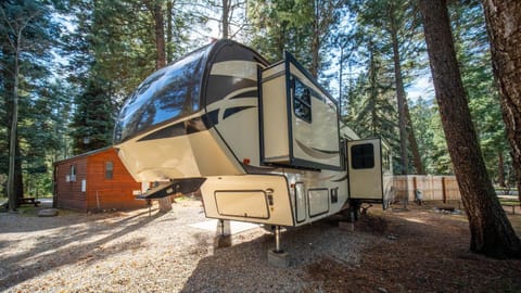 Fully Setup RV for Glamping #27 at Blue Spruce RV Park & Cabins House in La Plata County