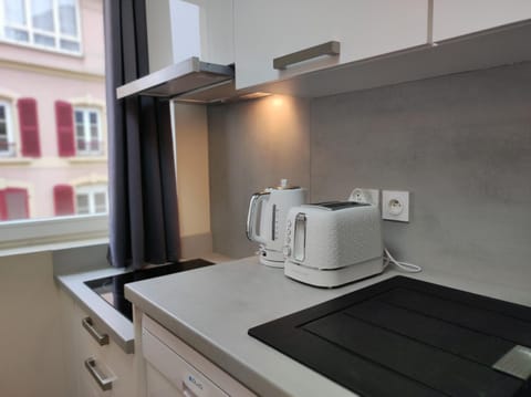 Coffee/tea facilities, stove, toaster