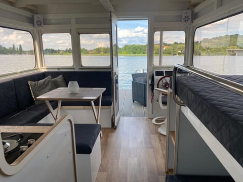 Rollyboot Florina Docked boat in Schwielowsee