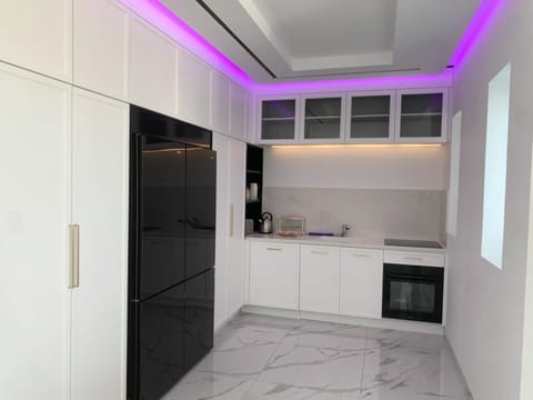 Kitchen or kitchenette, oven