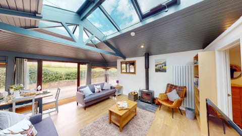 Living room, Seating area, Dining area, Garden view, flat iron