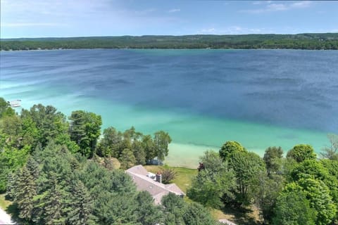 The Lookout on Lake Leelanau with Private Waterfront House in Leland