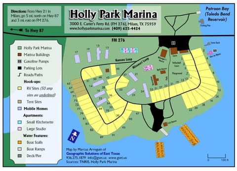 Holly Park Marina Hotel in Toledo Bend Reservoir