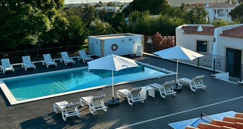 Patio, Pool view, Swimming pool, sunbed