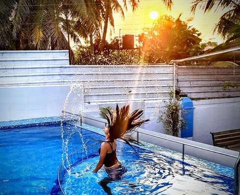 Natural landscape, Pool view, Swimming pool, Sunset