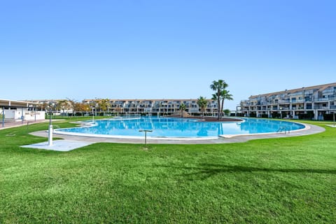 Property building, Living room, Swimming pool