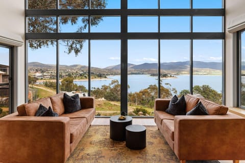 Seating area, Lake view, Mountain view