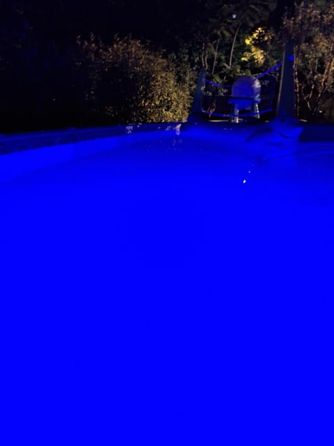 Night, Pool view, Swimming pool