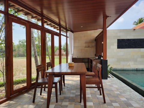 Patio, Day, Balcony/Terrace, Dining area, Pool view