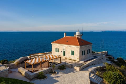 Luxury seafront Villa Lighthouse Ligero on Host island - Vis island Chalet in Vis