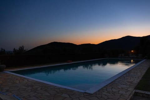 Swimming pool, Sunset