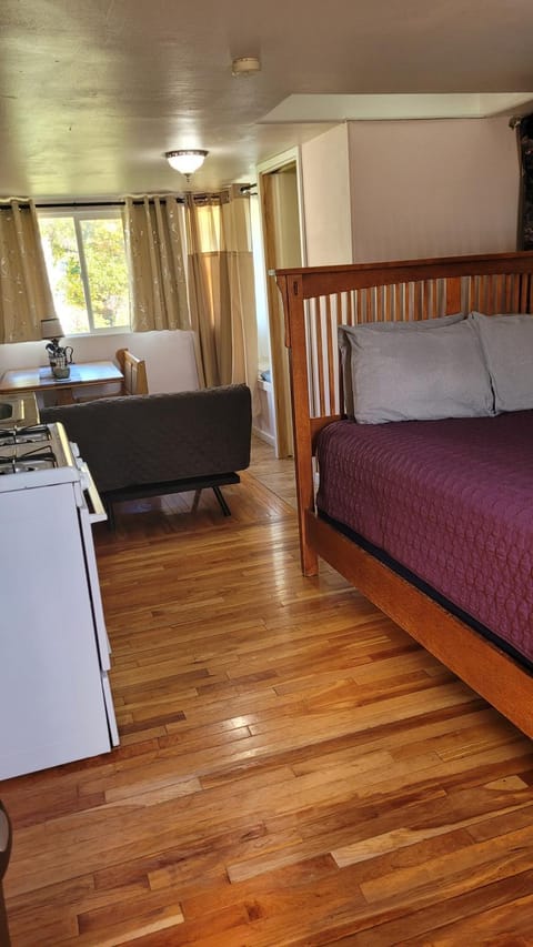 Angel cottage with a sauna or The Cozy with a jacuzzi tub, both are studios with a view of Mount Shasta Übernachtung mit Frühstück in Mount Shasta