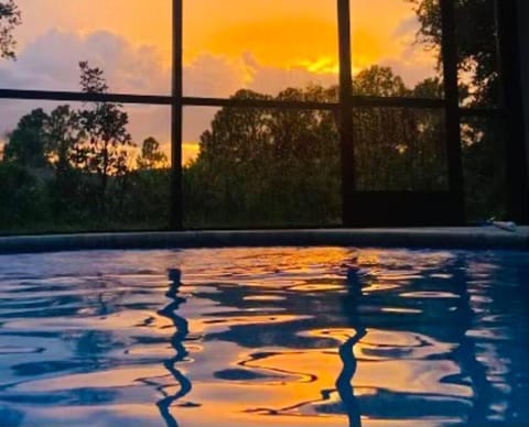 Pool view, Swimming pool, Swimming pool, Sunset