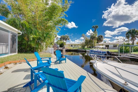 North Fort Myers Home with Hot Tub and Boat Dock House in Waterway Estates