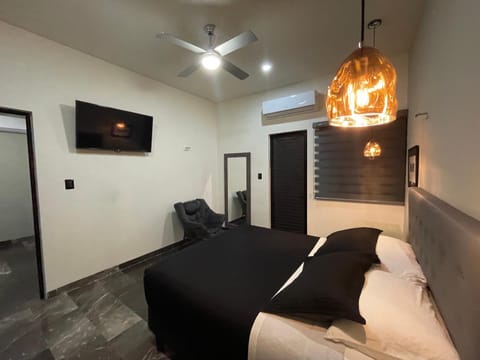 Bed, TV and multimedia, Photo of the whole room, Evening entertainment, Bedroom, fireplace, air conditioner