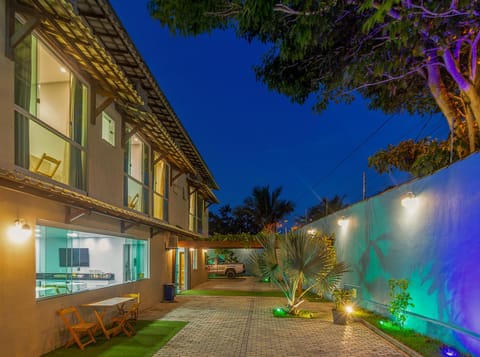 Property building, Night, Garden, Garden view