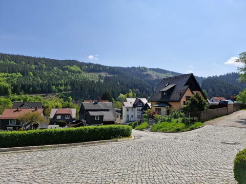 Neighbourhood, Natural landscape, Mountain view, Street view