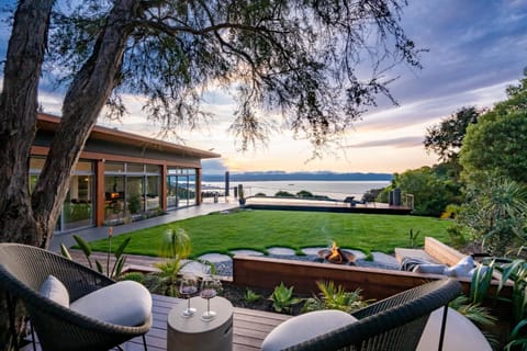 Seating area, Garden view, Sea view, Swimming pool, Sunset, flat iron