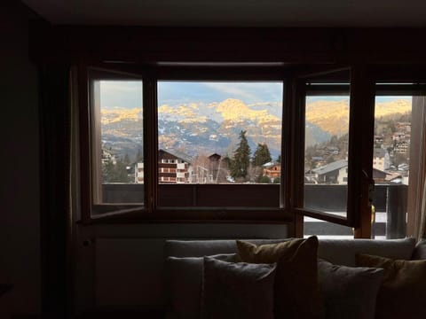 Natural landscape, Living room, Seating area, Mountain view