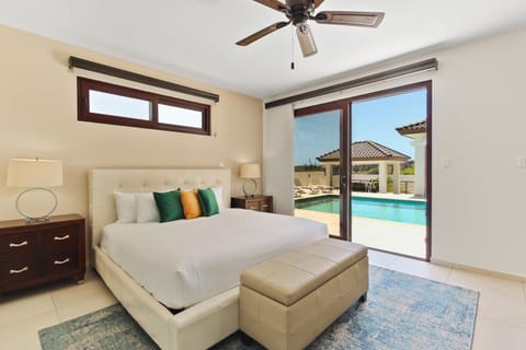 Bedroom, Pool view