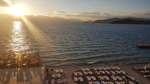 Beach, Lake view, Sunset