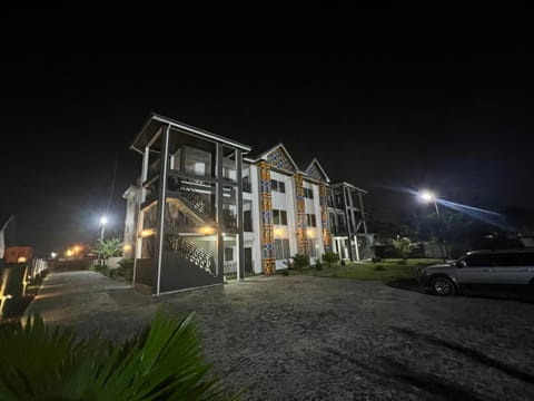 Property building, Night, Parking